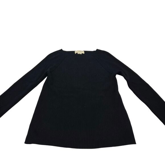 Easy Spirit Black Ribbed Stretch Sweater Size 2 - Picture 3 of 7